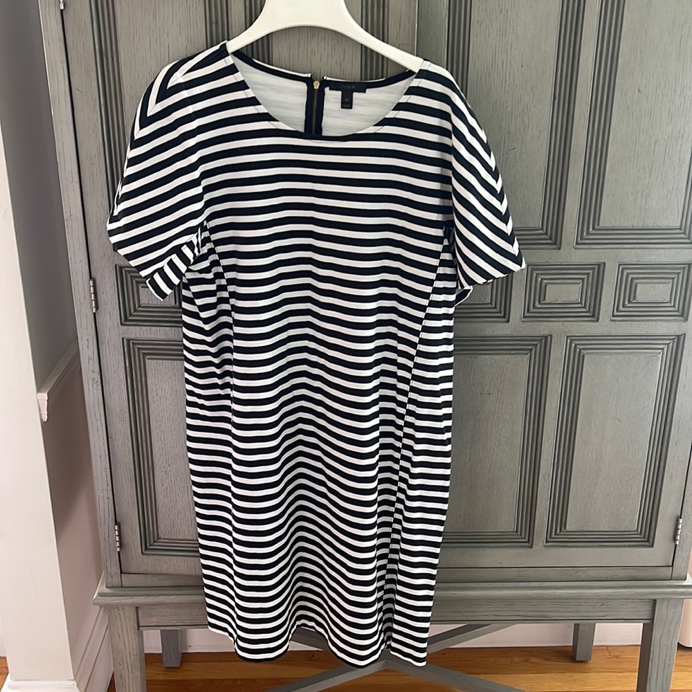 J. Crew XL used good condition short sleeved striped dress